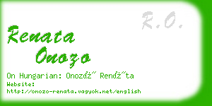 renata onozo business card